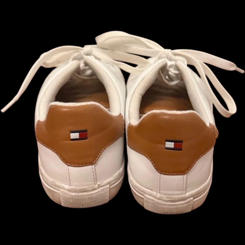 Tommy Hilfiger Women's White and Tan Sneakers | 8M - Picture 4 of 10